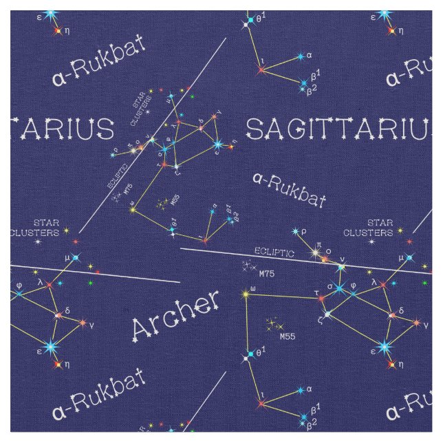 Tissu Zodiaque Sagittarius (Fermer)