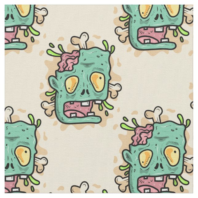 Tissu zombie d'halloween beige (Fermer)