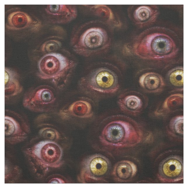 Tissu Zombie Eyeballs Déplaisant Motif des yeux humains (Échantillon)
