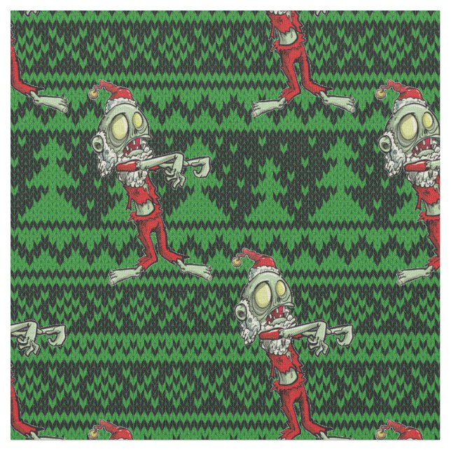 Tissu zombie xmas père Noël (Fermer)
