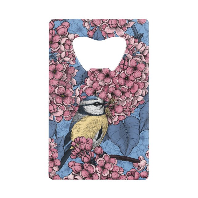 Tit birds dans le jardin lilas (Devant)