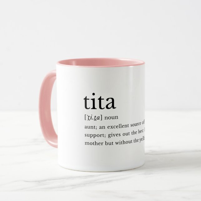Tita Definition Filipino Aunt Gift Mug (Devant gauche)