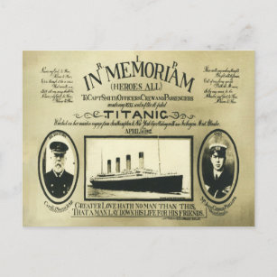 Titanic Dans La Carte Postale Memoriam