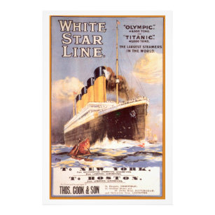 Titanic étoile blanche et Poster vintage olympique