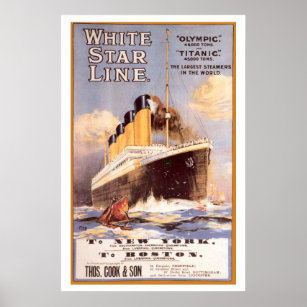 Titanic étoile blanche et Poster vintage olympique