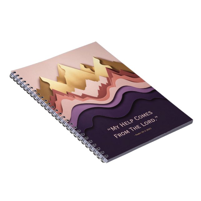 Title: Layered Mountain Sunrise Faith Journal - Pu (Côté Droit)