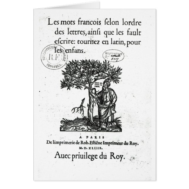 Titlepage du premier dictionnaire Français-Latin (Devant)