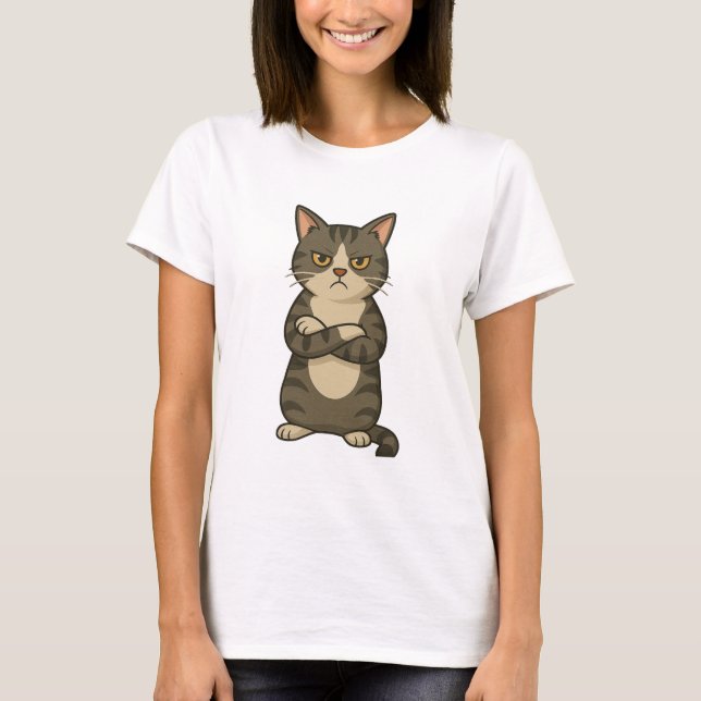 Titre : Attitude de Grumpy Cat – T-Shirt de Dessin (Devant)