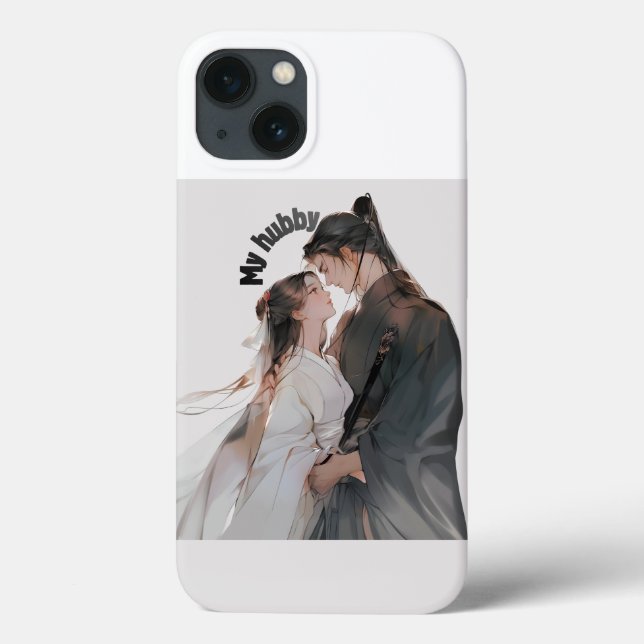 Titre : Coque iPhone 13 pour couple d'anime romant (Verso)