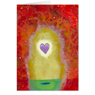 Titre : Courage minuscule de coeur pourpre de