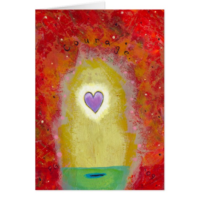 Titre : Courage minuscule de coeur pourpre de (Devant)