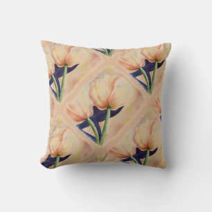 TITRE COUSSIN DEUX TULIPS ORANGE