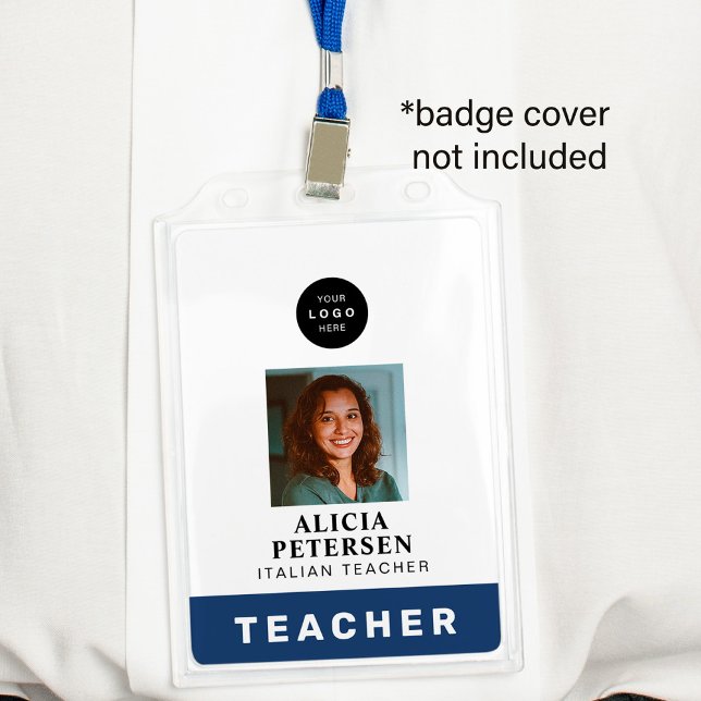 Titre de badge de nom de photo d'employé ID logo d (Créateur téléchargé)