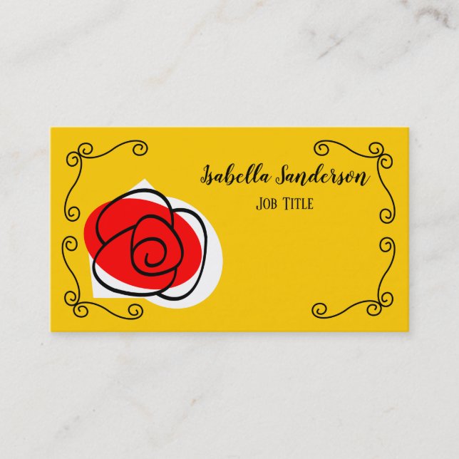 Titre de carte de visite Coins des Roses Espagnole (Devant)