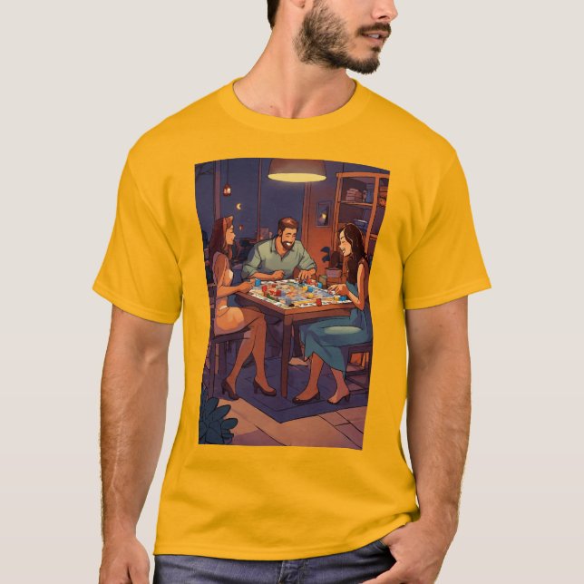 Titre : "Game Night Galore : Pop Art T-Shirt Desig (Devant)