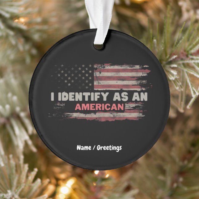 Titre : Je M'Identifie Comme Un Drapeau Américain  (Arbre)