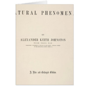 Titre Page atlas physique des phénomènes naturels