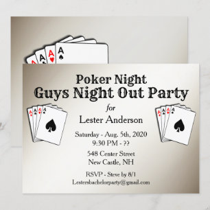 Titre personnalisé Poker Night Party Invitation
