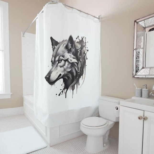 Titre : Rideau de douche pour animaux sauvages mon (En situation)