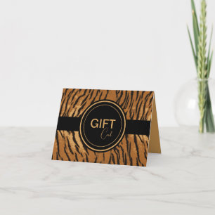 Titulaire de carte cadeau Chic Black and Tan Tiger
