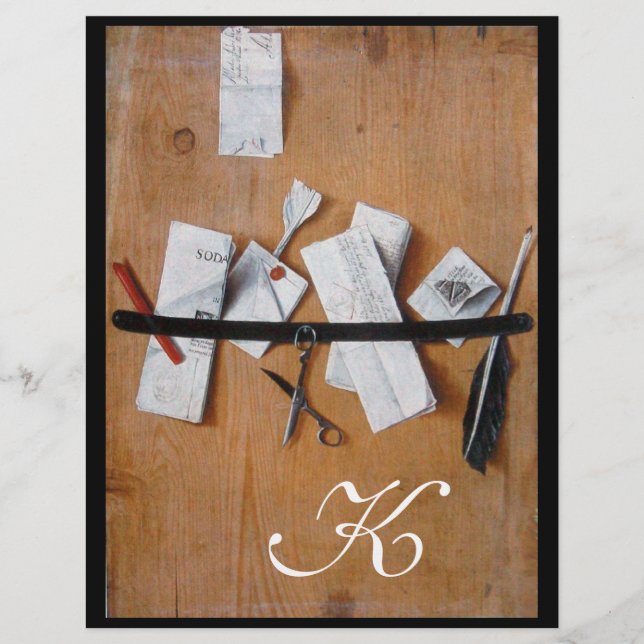 TITULAIRE DE LETTRE EN BOIS MONOGRAM brun noir (Devant)