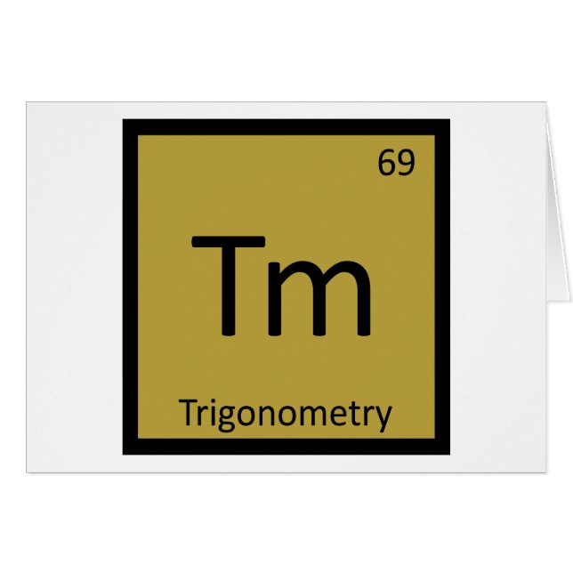 Tm - Table périodique de chimie mathématique trigo (Devant horizontal)