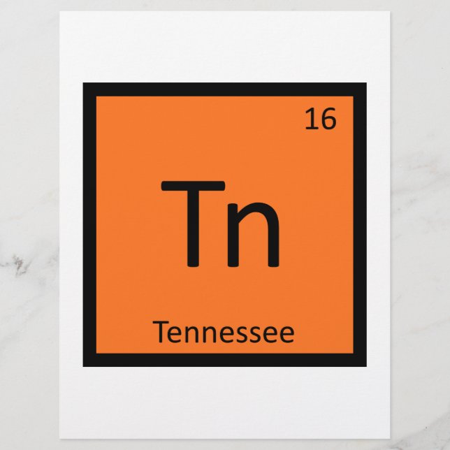 Tn - Tableau périodique de la chimie de l'État du  (Devant)