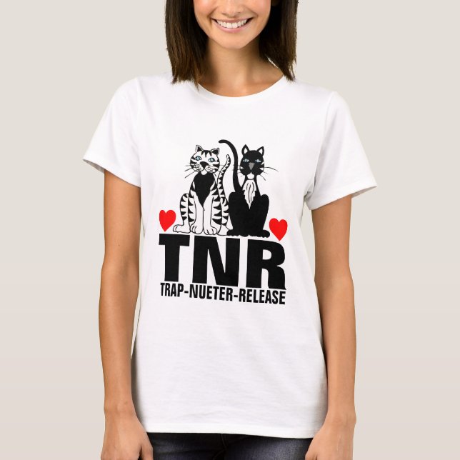 TNR CAT spay NUETER RELEASE T-SHIRTS (Devant)
