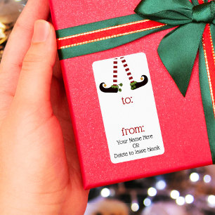 TO/FROM Balise cadeau Étiquettes avec les jambes d