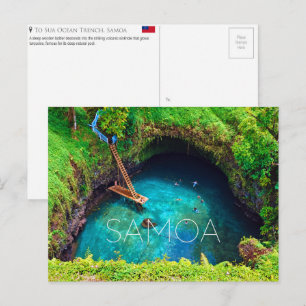 To Sua Ocean Trench, Samoa Carte Postale de Voyage
