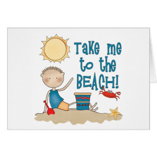 To the Beach (Boy) Blank Card