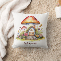 Toadstool House Coussin