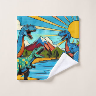 Toalla de cara diseño dinosaurios