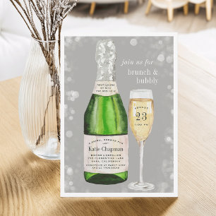 Toast Bubly Invitation Brunch & Bubbly