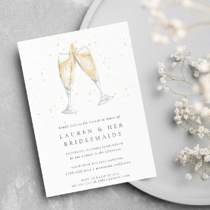 Toast Champagne   Bridesmaids Brunch Invitation
