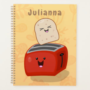 Toast de Cute kawaii et dessin animé de grille-pai