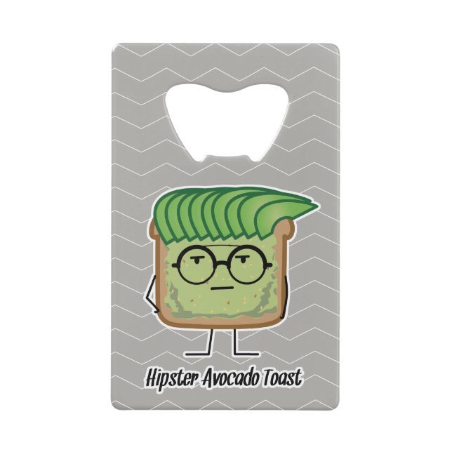 Toast Hipster de l'Avocado lunettes de poils grais (Devant)