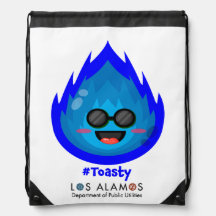 Toasty Natural Gas Mascot Drawstring sac à dos