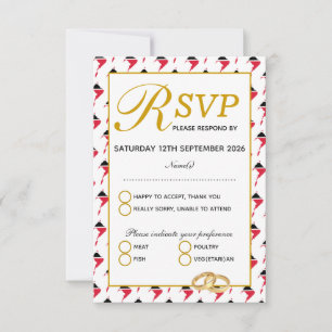 TOBAGO TRINIDAD Mariage Carte de réponse RSVP