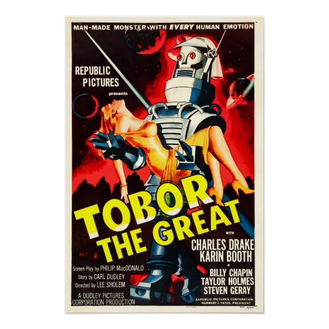 TOBOR Robot Horror Monster Movie Poster (Devant)