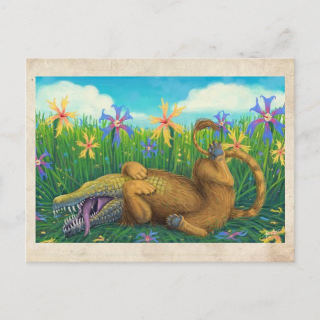 Toby Dans Les Fleurs - Carte Postale (Devant)