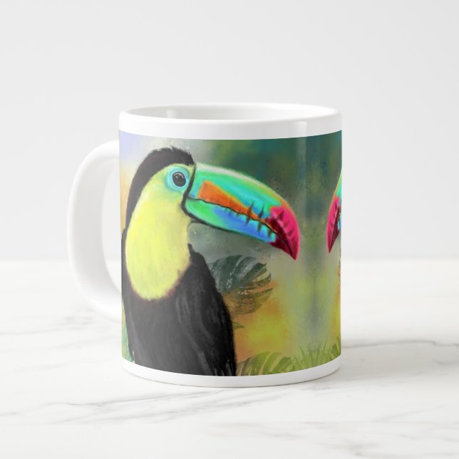 Toco Tropical Exotique Toucan Bird Coffee Mug (Devant gauche)
