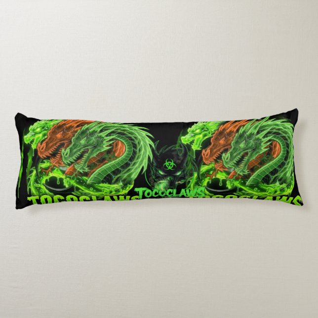 TOCOCLAWS Corps de Coussin Dragon Cyber à Trois Tê (Dos)