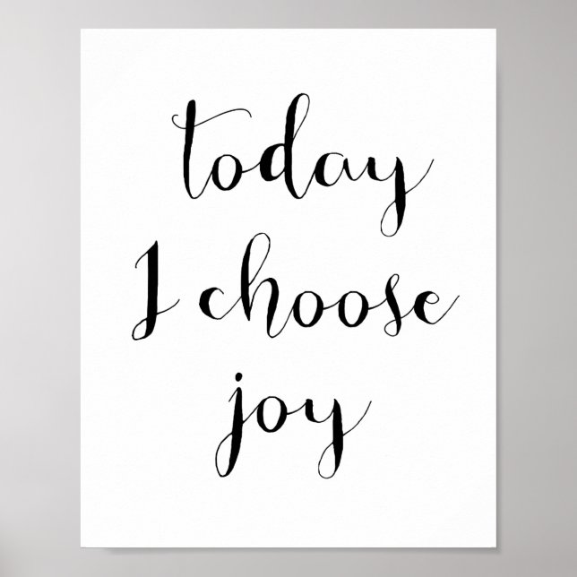 Today i choose joy poster (Devant)