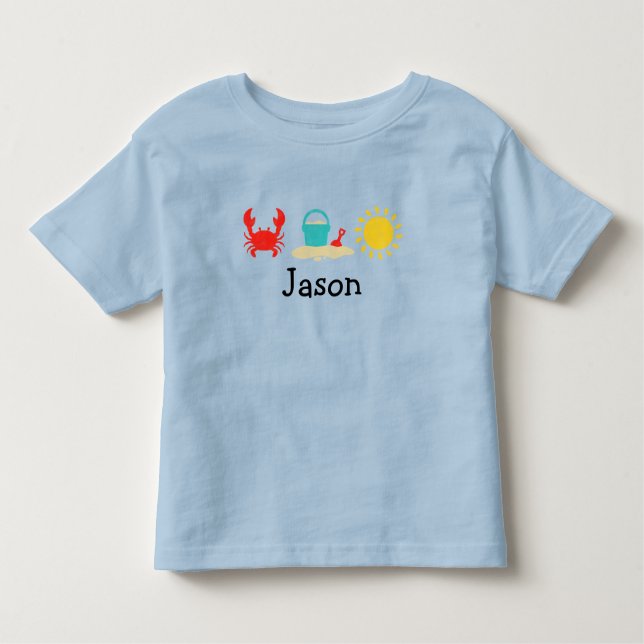 Toddler Boys Watercolor Beach Trio T-shirt (Devant)