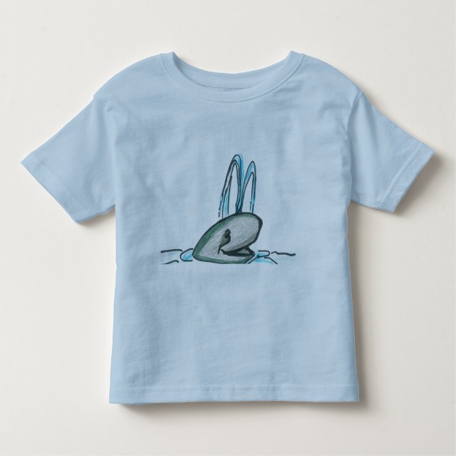 TODDLER FINE JERSEY T-SHIRT - BALEINE GRIS (Devant)