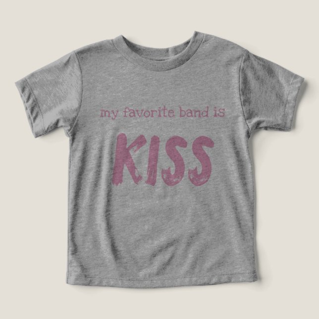 Toddler T-Shirt "mon groupe préféré est KISS" (Design Recto)