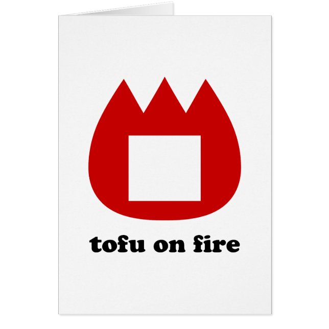 📛 tofu sur la carte de voeux incendie (Devant)