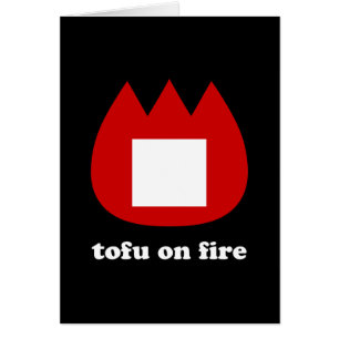 📛 tofu sur la carte de voeux incendie