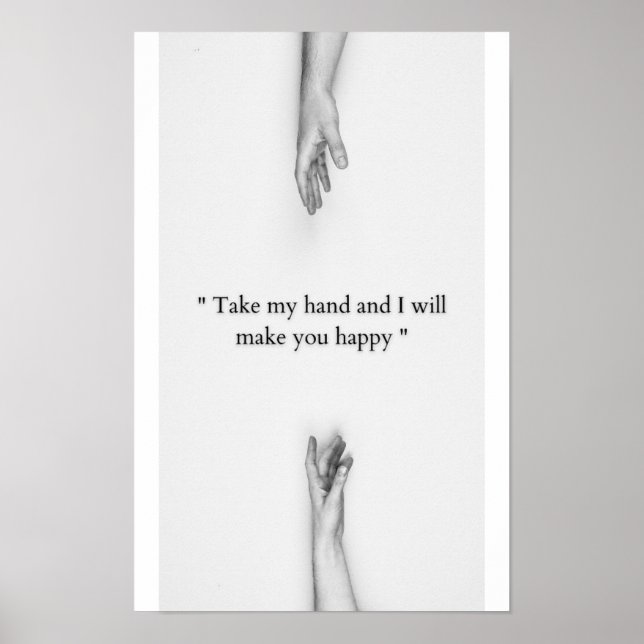 Together Forever Minimalist Hand Line Art Poster (Devant)